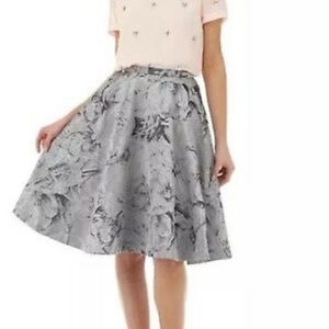 TED BAKER  floral jacquard midi skirt